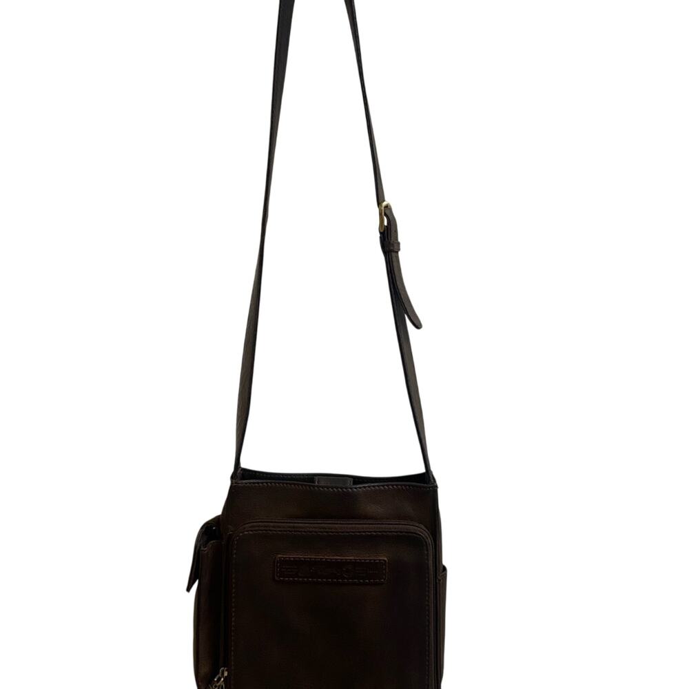 Vintage Fossil Genuine Leather Crossbody Bag With Signature Key Bag Charm